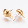 Iron Stud Earring Findings IFIN-F136-6mm-08G-2