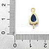 Brass Pave Cubic Zirconia Connector Charms KK-Z120-31G-04-3