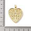Brass Micro Pave Cubic Zirconia Pendants KK-U047-15G-3