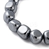Nuggets Synthetic Terahertz Stone Beaded Stretch Bracelets for Women Men BJEW-F471-02-2