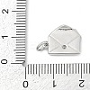 Brass Micro Pave Clear Cubic Zirconia Charms KK-G522-31P-3