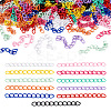 110Pcs 11 Colors Spray Paint Iron Curb Chain Extender IFIN-TA0001-63-1