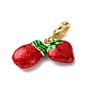 Brass Enamel European Dangle Charms KK-C119-03G-3