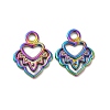 Ion Plating(IP) 304 Stainless Steel Pendants STAS-B032-08MC-2
