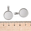 304 Stainless Steel Pendant Cabochon Settings STAS-L282-010P-06-3