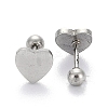 Tarnish Resistant 201 Stainless Steel Barbell Cartilage Earrings EJEW-R147-41-1