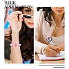 8Pcs 4 Colors Heart and Flower Silicone Focal Beads SIL-TA0002-02-7