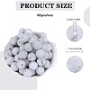 80Pcs Round Silicone Focal Beads SIL-SZ0001-24-21-2