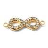 Ion Plating(IP) 304 Stainless Steel Crystal Rhinestone Connector Charms STAS-Z065-01G-1