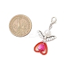 ABS Plastic Imitation Pearl & Transparent Acrylic Pendants Decorations HJEW-JM03603-02-3