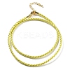 Polyester Cord Braided Necklace Makings MAK-L043-03G-06-1