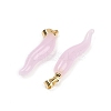 Handmade Lampwork with Brass Pendants KK-Q095-02B-M-3