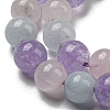 Natural Aquamarine & Rose Quartz & Amethyst Beads Strands G-D0013-68-6MM-3