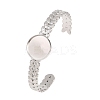 304 Stainless Steel Leaf Cuff Bangle Making STAS-F366-10B-P-1