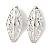 Leaf Brass Stud Earrings for Women EJEW-Q389-04P-1