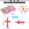 200Pcs Colorful Acrylic Pendants SACR-SP0001-04-2
