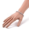 4Pcs 4 Style Natural Angelite & Lava Rock & Opalite Round Beaded Stretch Bracelets Set BJEW-JB09083-5