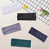 5Pcs 5 Colors 95% Polyester & 5% Spandex Yarns Exercise Elastic Headbands OHAR-CY0001-12-7