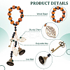 3Pcs Wood Beads Pendant Decoration HJEW-OC00084-4