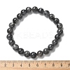 Natural Larvikite Bead Stretch Bracelets BJEW-K212-B-046-7