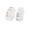 Brass Micro Pave Cubic Zirconia European Beads KK-C157-09A-S-1
