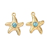 Dyed Synthetic Turquoise Sea Animal Pendants STAS-H483-33A-G-1