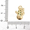 Brass Micro Pave Cubic Zirconia Pendants KK-D258-05G-02-3