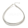 Iron Snake Chains Choker Necklaces NJEW-P289-03B-P-2