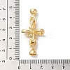 Rack Plating Brass Pave Clear Cubic Zirconia Fold Over Clasps KK-E084-11G-3