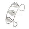 304 Stainless Steel Wide Hollow Textured Opaen Cuff Bangles BJEW-Q348-07P-03-1