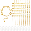 60Pcs Transparent Glass Cabochons with 10Pcs Brass Bracelet Making DIY-GO0002-32A-1