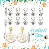 12Pcs 2 Style Bees Tibetan Style Alloy Pendant Stitch Markers HJEW-NB00041-2