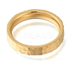 Ion Plating(IP) 304 Stainless Steel Hammered Finger Rings for Women RJEW-B066-03G-2