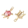 Brass with Enamel Pendants KK-CBA61F8-04G-02-2