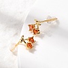 Cherry Brass Micro Pave Cubic Zirconia Stud Earrings EJEW-P331-08G-3