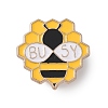 Busy Bees with Honeycomb Enamel Pins JEWB-B029-02B-1