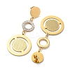 Ion Plating(IP) Golden 304 Stainless Steel Geometry Dangle Stud Earrings EJEW-D083-10A-G-2