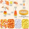 DIY Barrel Plastic Beads & Resin Candy Corn Pendant Making Kits DIY-YW0011-81-3