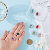 8Pcs 8 Colors Brass Pave Cubic Zirconia Pendants KK-AR0001-92-3