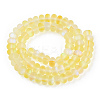 Frosted Transparent Glass Beads Strands FGLA-M002-01H-2
