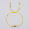 Adjustable Cross & Round Braided Bead Bracelets for Women YI2903-4-1