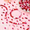 1000Pcs 5 Colors Valentine's Day Round Dyed Natural Wood Beads WOOD-YW0001-13-5