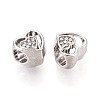 Rack Plating Alloy Rhinestone European Beads FIND-N011-07P-2