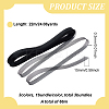 3 Bundles 3 Colors Polyester Fine Soft Horsehair Braid Boning DIY-FG0005-24-2