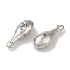 Brass Micro Pave Clear Cubic Zirconia Pendants KK-U013-01P-2