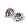 Brass Pave Cubic Zirconia Connector Charms KK-F892-53P-01-2