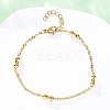 304 Stainless Steel Rope Chain Bracelets for Women BJEW-C094-05G-1