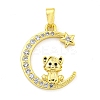 Brass Micro Pave Clear Cubic Zirconia Pendants FIND-Z044-03J-4