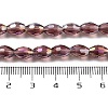 Transparent Electroplate Glass Beads Strands EGLA-A037-T6x8mm-B13-4