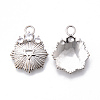 Brass Micro Pave Clear Cubic Zirconia Pendants KK-N232-152-NF-2